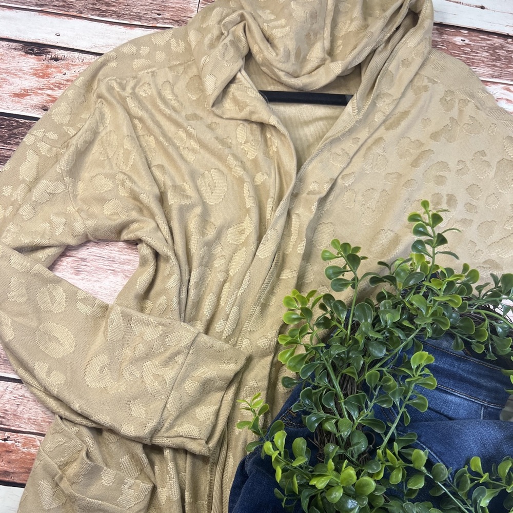 HoneyMe Open Front Hooded Cardigan